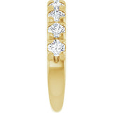 14K Gold Round Lab-Grown Diamond French-Set Anniversary Band – 1 1/3–1 3/8 CTW - Yellow Gold - view 4