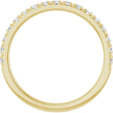 14K Gold Round Lab-Grown Diamond French-Set Anniversary Band – 1/8–1/3 CTW - Yellow Gold - view 2