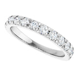 Platinum Round Lab-Grown Diamond French-Set Anniversary Band – 2.5 mm Stones - view 5