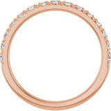 10K Gold Round Lab-Grown Diamond French-Set Anniversary Band – 1/2–1 1/5 CTW - Rose Gold - view 2