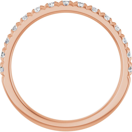 14K Gold Round Natural Multi-Gemstone French-Set Anniversary Band - view 2
