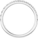 Platinum Round Lab-Grown Diamond French-Set Anniversary Band – 2 mm Stones - view 2