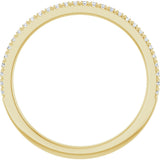 10K Gold Round Lab-Grown Diamond French-Set Anniversary Band – 1/8–1/3 CTW - Yellow Gold - view 2