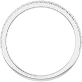 Platinum Round Lab-Grown Diamond French-Set Anniversary Band – 1 mm Stones - view 2
