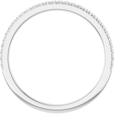 Platinum Round Lab-Grown Diamond French-Set Anniversary Band – 1 mm Stones - view 2