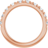 10K Gold Round Lab-Grown Diamond French-Set Anniversary Band – 1/2–1 1/5 CTW - Rose Gold - view 2