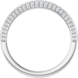 Platinum Round Natural Diamond Anniversary Band – 1 mm Stones - view 2