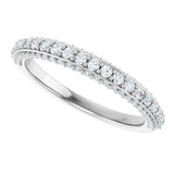 Platinum Round Natural Diamond Anniversary Band – 1.5 mm Stones - view 5