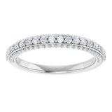 Platinum Round Natural Diamond Anniversary Band – 1.5 mm Stones - view 3