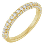 14K Gold Round Lab-Grown Diamond Anniversary Band – 1/3–1/2 CTW - Yellow Gold