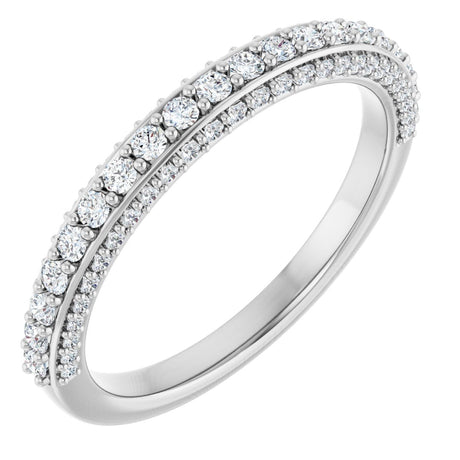 Platinum Round Lab-Grown Diamond Anniversary Band – 1/3–1/2 CTW