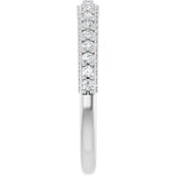 Platinum Round Lab-Grown Diamond Anniversary Band – 1/3–1/2 CTW - view 4