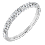 Platinum Round Lab-Grown Diamond Anniversary Band – 1/3–1/2 CTW