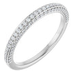 Platinum Round Natural Diamond Anniversary Band – 1 mm Stones