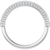 Platinum Round Lab-Grown Diamond Anniversary Band – 1/3–1/2 CTW - view 2