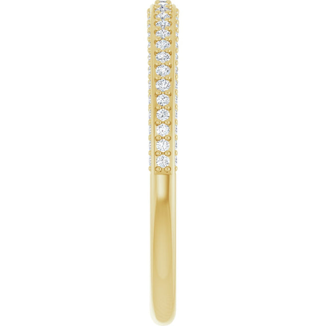 14K Gold Round Lab-Grown Diamond Anniversary Band – 1/3–1/2 CTW - Yellow Gold - view 4