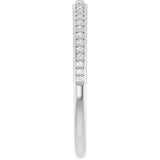 Platinum Round Natural Diamond Anniversary Band – 1 mm Stones - view 4