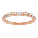 14K Gold Round Lab-Grown Diamond Anniversary Band – 1/3–1/2 CTW - Rose Gold - view 3