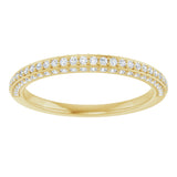 14K Gold Round Lab-Grown Diamond Anniversary Band – 1/3–1/2 CTW - Yellow Gold - view 3