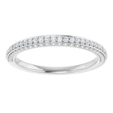 Platinum Round Lab-Grown Diamond Anniversary Band – 1/3–1/2 CTW - view 3