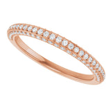14K Gold Round Lab-Grown Diamond Anniversary Band – 1/3–1/2 CTW - Rose Gold - view 5