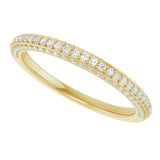 14K Gold Round Lab-Grown Diamond Anniversary Band – 1/3–1/2 CTW - Yellow Gold - view 5
