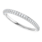 Platinum Round Natural Diamond Anniversary Band – 1 mm Stones - view 5