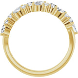 14K Gold Marquise Lab-Grown Diamond Anniversary Band – 3/4 CTW - Yellow Gold - view 2