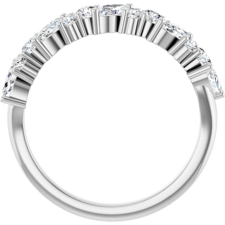Platinum Marquise Lab-Grown Diamond Anniversary Band – 3/4 CTW - view 2