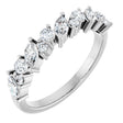 Platinum Marquise Natural Diamond Anniversary Band – 3/4 CTW