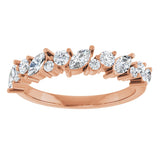 14K Gold Marquise Natural Diamond Anniversary Band – 3/4 CTW - Rose Gold - view 3