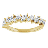 14K Gold Marquise Lab-Grown Diamond Anniversary Band – 3/4 CTW - Yellow Gold - view 3