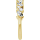 14K Gold Marquise Natural Diamond Anniversary Band – 3/4 CTW - Yellow Gold - view 4