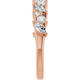 14K Gold Marquise Natural Diamond Anniversary Band – 3/4 CTW - Rose Gold - view 4