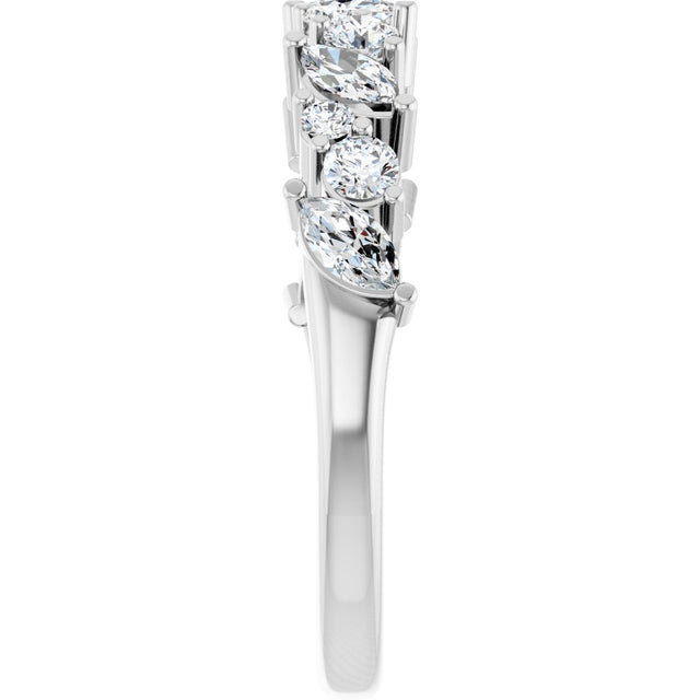 Platinum Marquise Lab-Grown Diamond Anniversary Band – 3/4 CTW - view 4