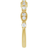 14K Gold Round Lab-Grown Diamond Anniversary Band – 1/3 CTW - Yellow Gold - view 4