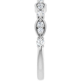 Platinum Round Natural Diamond Anniversary Band – 1/4 CTW - view 4