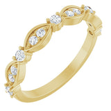 14K Gold Round Lab-Grown Diamond Anniversary Band – 1/3 CTW - Yellow Gold