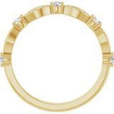 14K Gold Round Lab-Grown Diamond Anniversary Band – 1/3 CTW - Yellow Gold - view 2