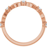 14K Gold Round Lab-Grown Diamond Anniversary Band – 1/3 CTW - Rose Gold - view 2