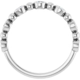 Platinum Round Natural Diamond Beaded Bezel-Set Anniversary Band – 1/8–1/2 CTW - view 2