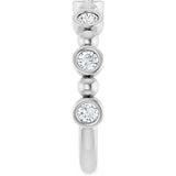 Platinum Round Natural Diamond Beaded Bezel-Set Anniversary Band – 1/8–1/2 CTW - view 4
