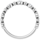 Platinum Round Natural Diamond Beaded Bezel-Set Anniversary Band – 1/8–1/2 CTW - view 2