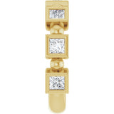14K Gold Square Natural Diamond Beaded Bezel-Set Anniversary Band – 1/6–1 1/8 CTW - Yellow Gold - view 4