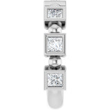 Platinum Square Natural Diamond Beaded Bezel-Set Anniversary Band – 1/6–1 1/8 CTW - view 4