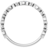 Platinum Marquise Natural Diamond Beaded Bezel-Set Anniversary Band – 1/5–1/3 CTW - view 2
