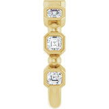 14K Gold Asscher Natural Diamond Beaded Bezel-Set Anniversary Band – 1/3–1 1/8 CTW - Yellow Gold - view 4