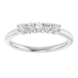 Platinum Round Natural Diamond Five-Stone Anniversary Band – 1/6–5/8 CTW - view 3