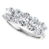 Platinum Oval Lab-Grown Diamond Five-Stone Anniversary Band – 9/10–1 7/8 CTW - view 5