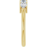 14K Gold Square Natural Diamond Five-Stone Anniversary Band – 1/4–1 CTW - Yellow Gold - view 4